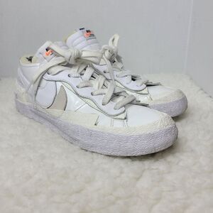 Nike Blazer × Sacai Men's Sneaker Size 10 Low Top Patent Leather DM6443-100 Shoe